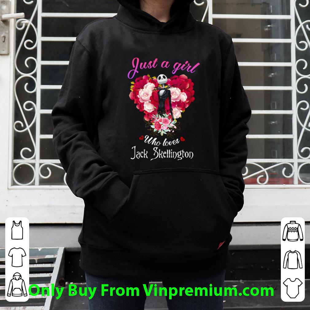 a43004df hot just a girl who loves jack skellington flowers shirt 4 - Hot Just A Girl Who Loves Jack Skellington Flowers shirt