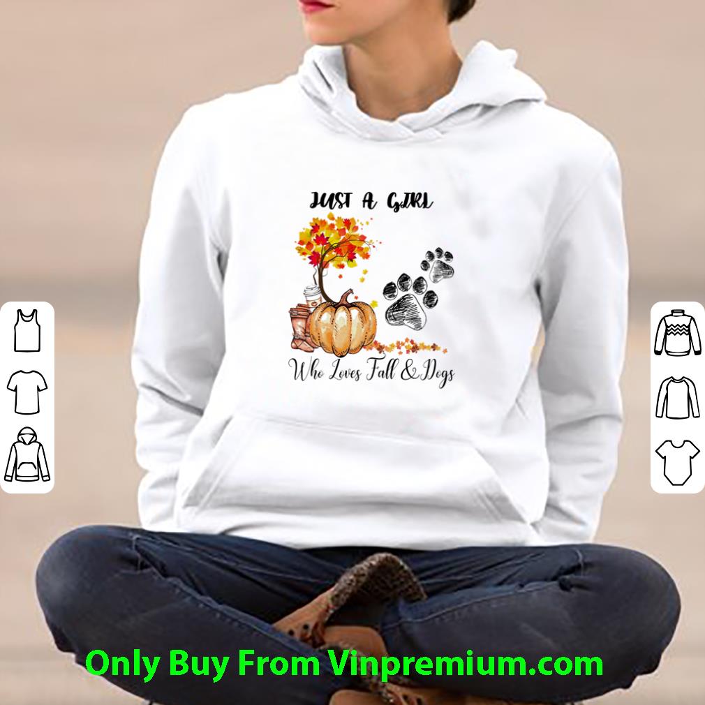 daff393f premium just a girl who loves fall and dogs paw halloween shirt 4 - Premium Just A Girl Who Loves Fall And Dogs Paw Halloween shirt