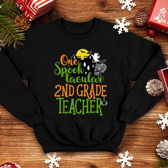 2444b2aa great spooktacular 2nd grade teacher halloween spooky house shirt 4 - Great Spooktacular 2nd Grade Teacher - Halloween Spooky House shirt
