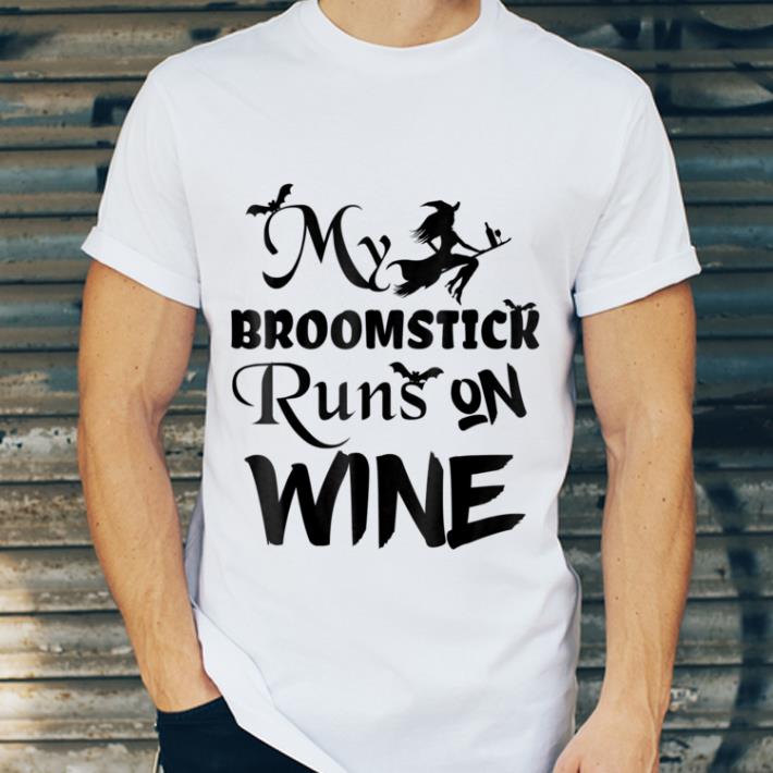 2649d53f great broomstick runs on wine halloween cute and funny shirt 4 - Great Broomstick Runs on Wine Halloween - Cute and Funny shirt
