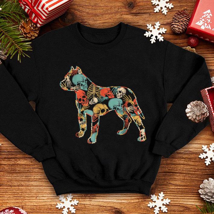 2e55b1ad awesome pit bull retriever halloween skeleton skull vintage shirt 4 - Awesome Pit Bull Retriever Halloween Skeleton Skull Vintage shirt