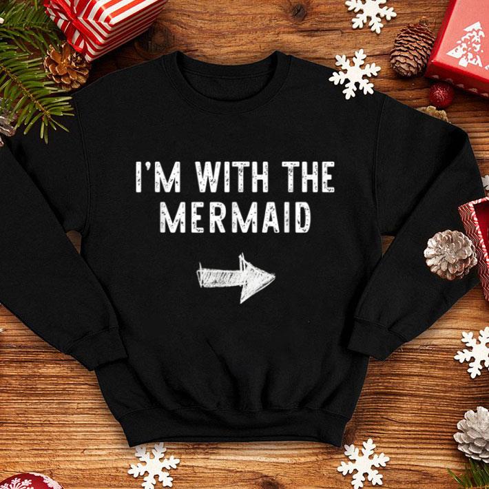 3f2c3121 great i m with the mermaid costume halloween matching couple shirt 4 - Great I'm With The Mermaid Costume Halloween Matching Couple shirt