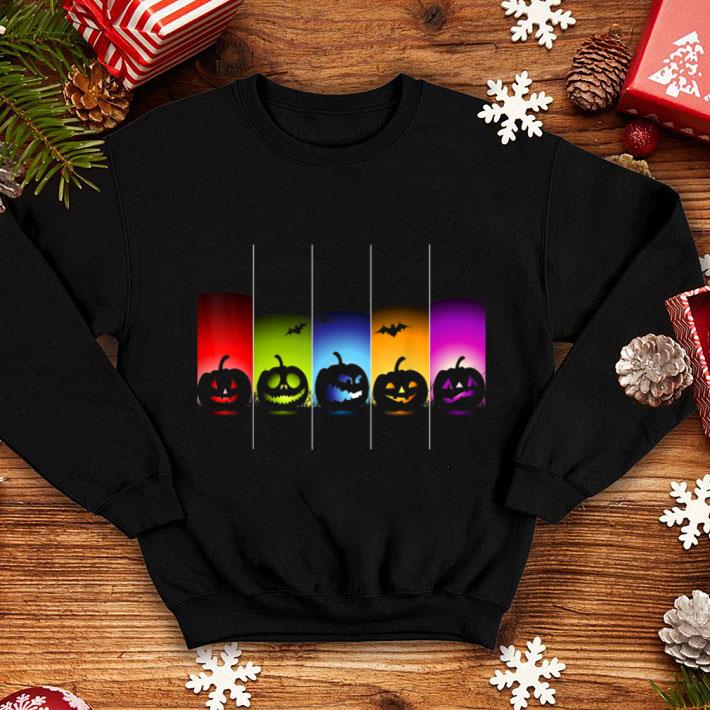 6b919fcb pretty rainbow halloween pumpkins shirt 4 - Pretty Rainbow Halloween Pumpkins shirt