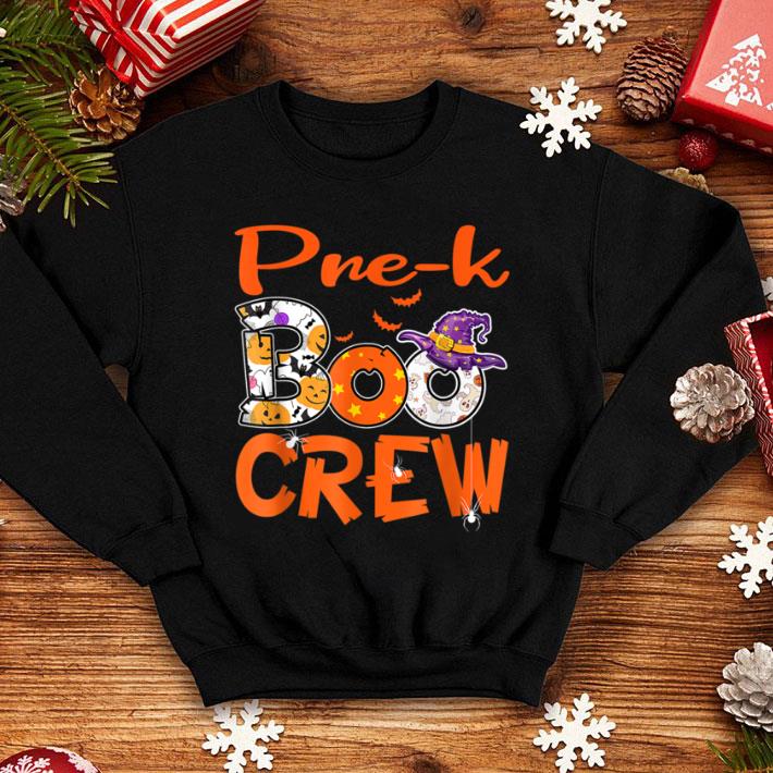 9f335895 pretty pre k boo crew teacher kids halloween shirt 4 - Pretty Pre-k Boo Crew Teacher Kids Halloween shirt