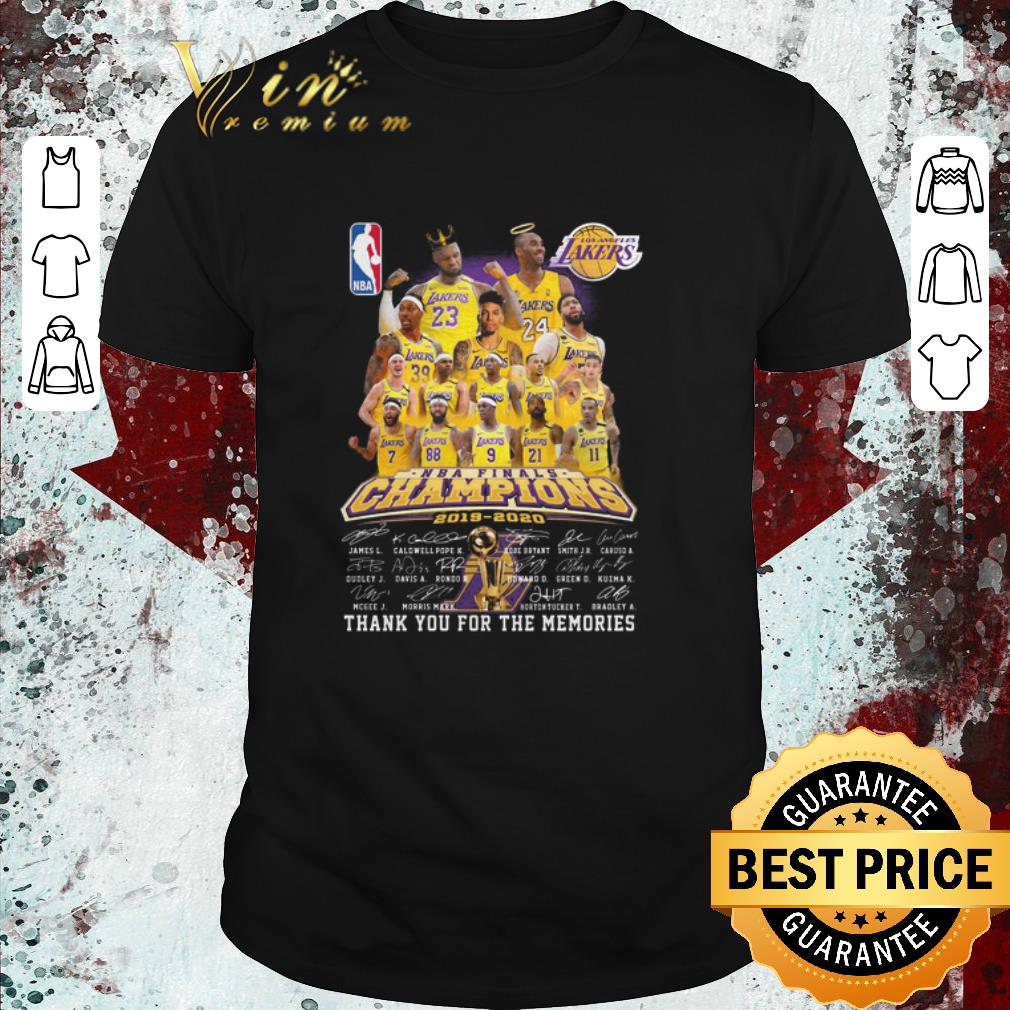 Premium NBA Los Angeles Lakers Champions 2019-2020 thank you for the memories shirt
