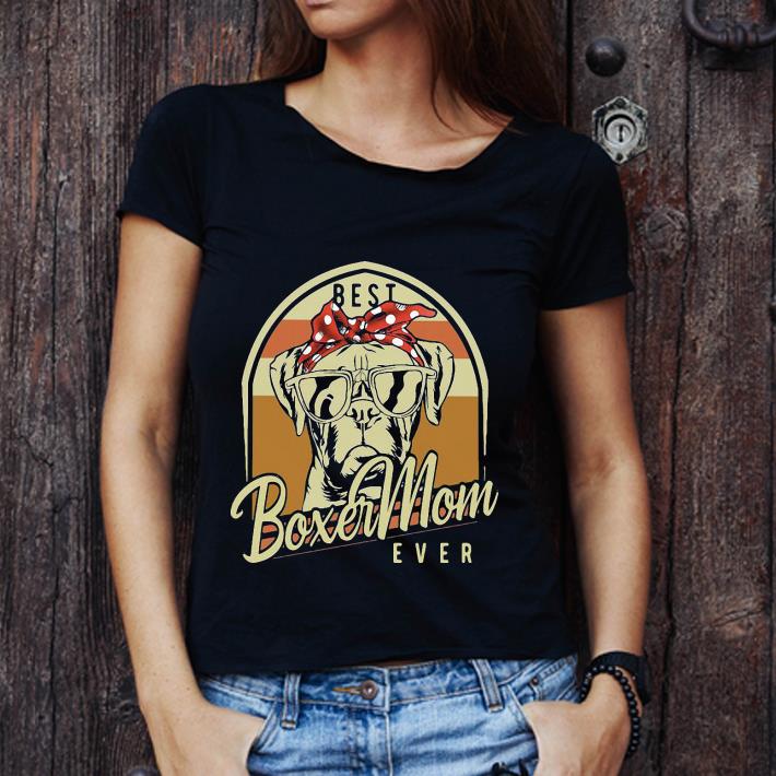 Official Vintage Best Boxer Mom Ever shirt