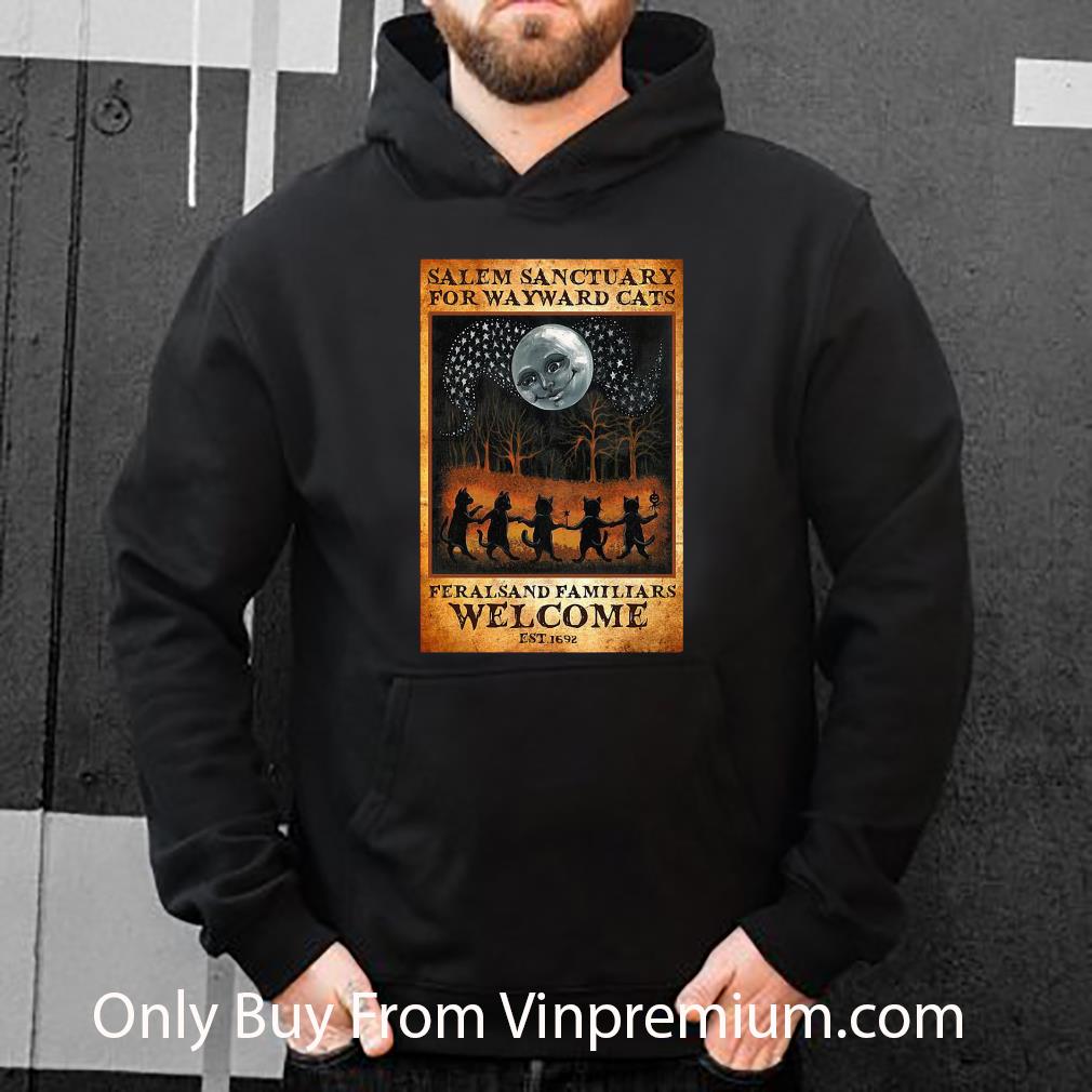 9dbd174d awesome salem sanctuary for wayward cats ferals and familiars welcome shirt 4 - Awesome Salem Sanctuary For Wayward Cats Ferals And Familiars Welcome shirt