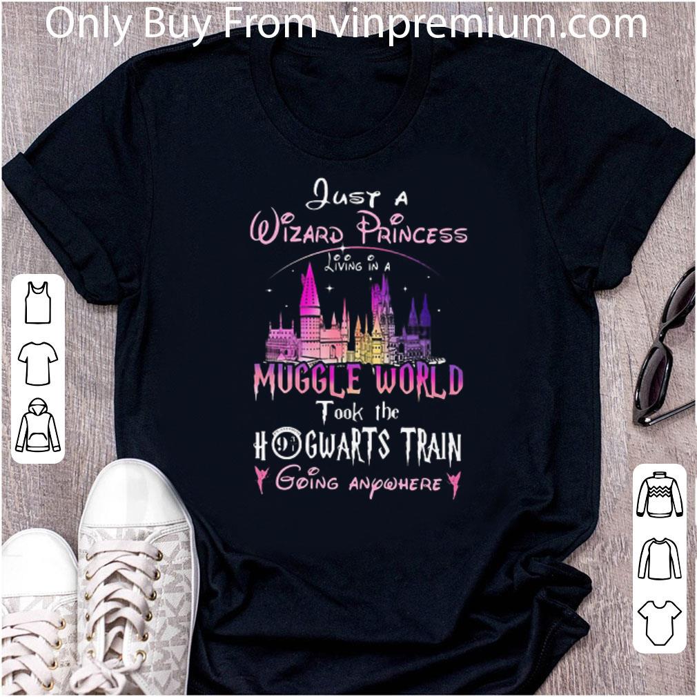 Official Just A Wizard Girl Living In A Muggle World Took The Hogwar Train shirt