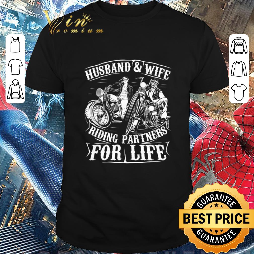Premium Motorbike husband and wife riding partners for life shirt