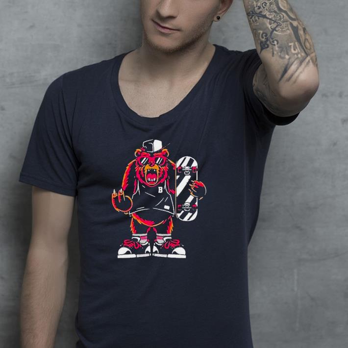 b2b5fcd1 nice bear animals skateboarding shirt 4 - Nice Bear Animals Skateboarding Shirt