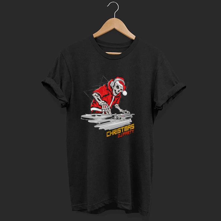 Nice Skull Claus With Christmas DJ Party Shirt