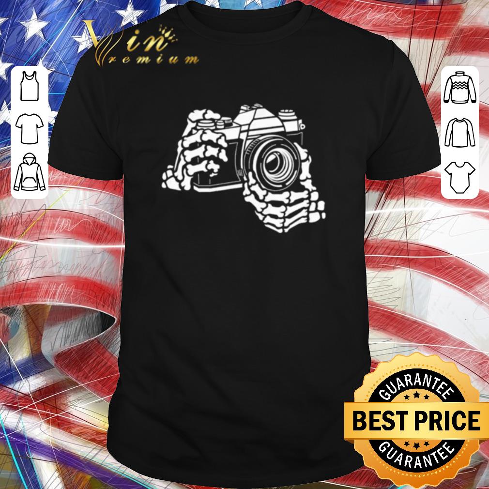 Hot Skeleton Hands 35mm SLR Film Camera shirt