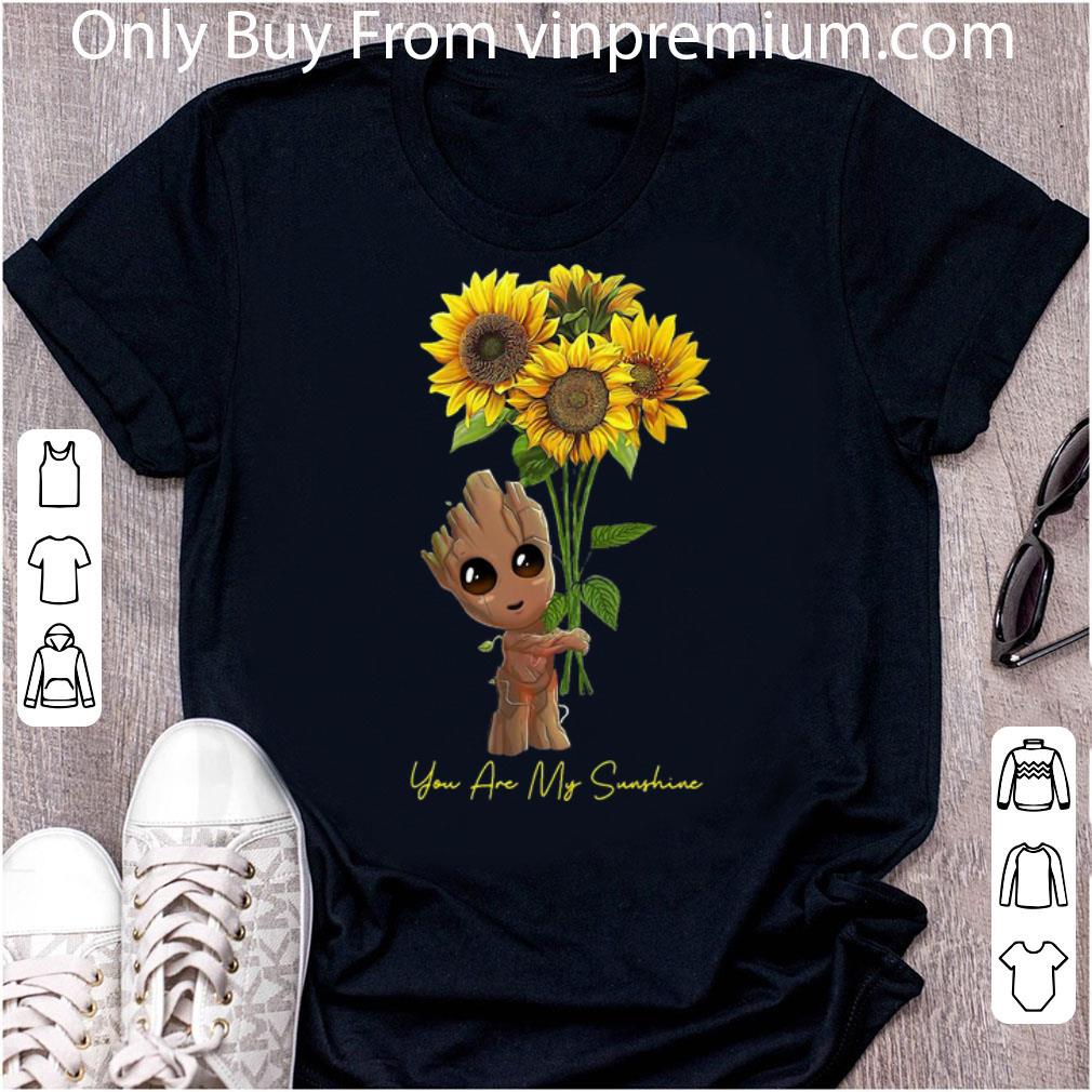 Awesome Baby Groot You Are My Sunshine Sunflowers shirt
