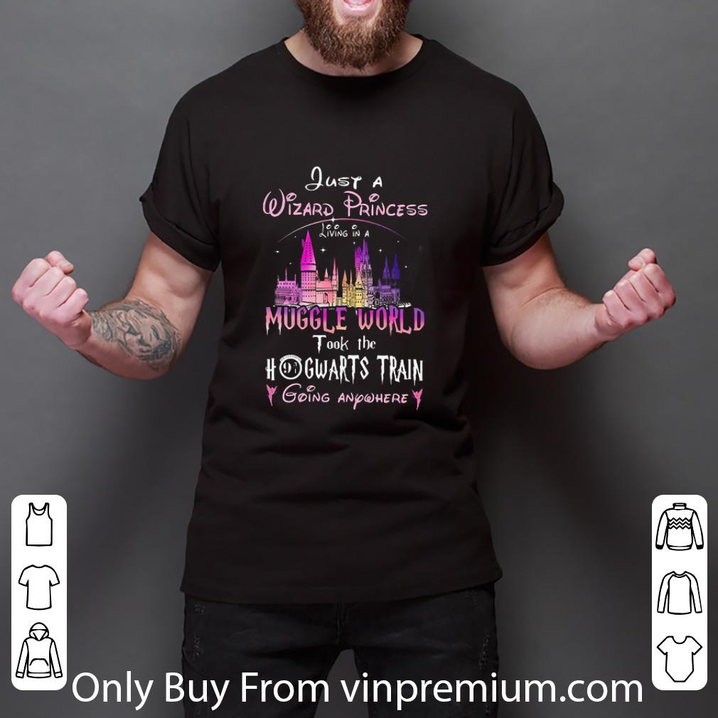 Official Just A Wizard Girl Living In A Muggle World Took The Hogwar Train shirt