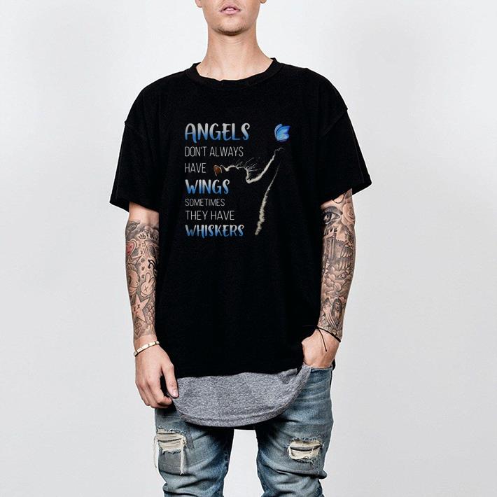 Nice Cat catching butterfly angels don’t always have wings Shirt
