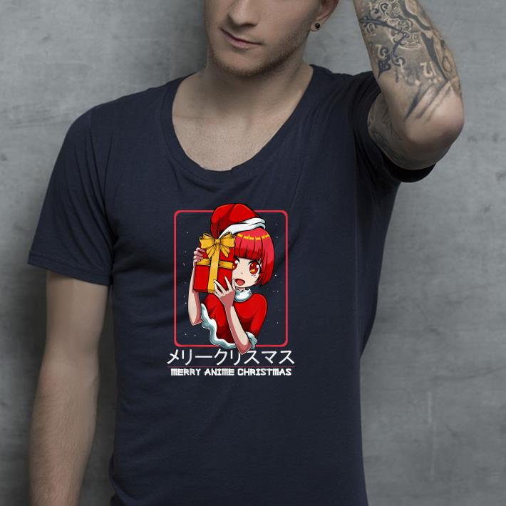 Nice Merry Anime Christmas Japanese Shirt 11900a41 nice merry anime christmas japanese shirt 4 - Nice Merry Anime Christmas Japanese Shirt