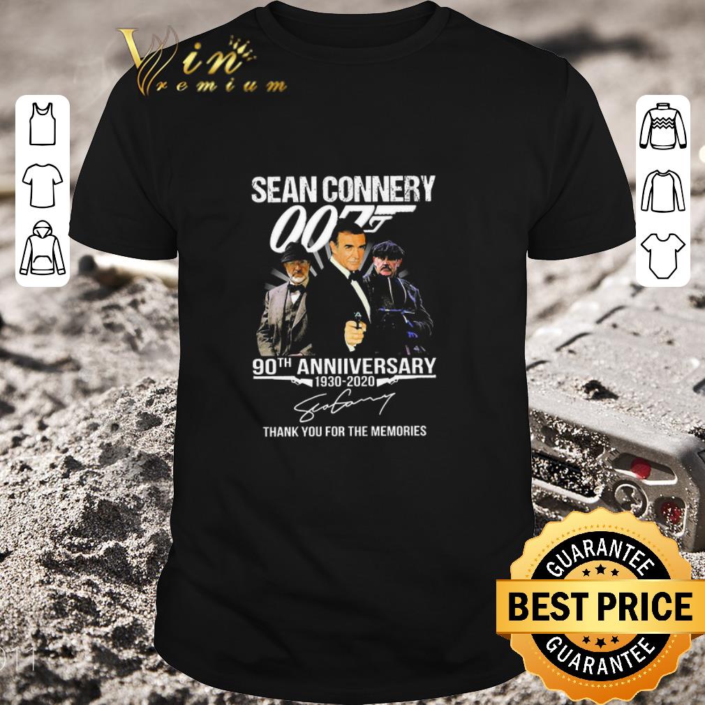 Funny Sean Connery 007 90th Anniversary 1930 2020 Thank You For The Memories shirt