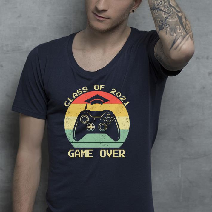 1e661716 nice class of 2021 senior video gamer game over graduation shirt 4 - Nice Class of 2021 Senior Video Gamer Game Over Graduation Shirt