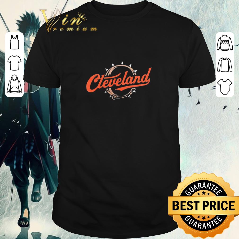 Premium Cleveland Football Script Collar shirt