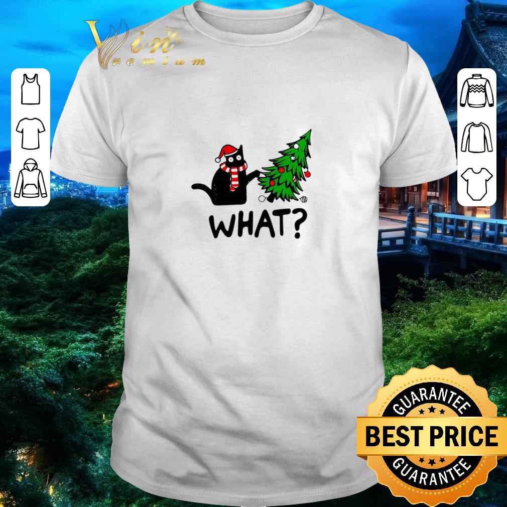 Premium Black Cat Pine What Christmas shirt