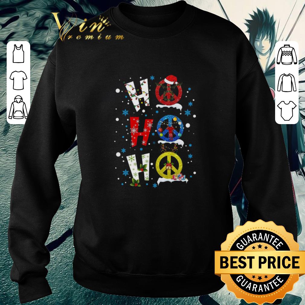4eb2c818 premium ho ho ho peace symbols merry christmas sweater shirt 4 - Premium Ho Ho Ho Peace Symbols Merry Christmas Sweater shirt