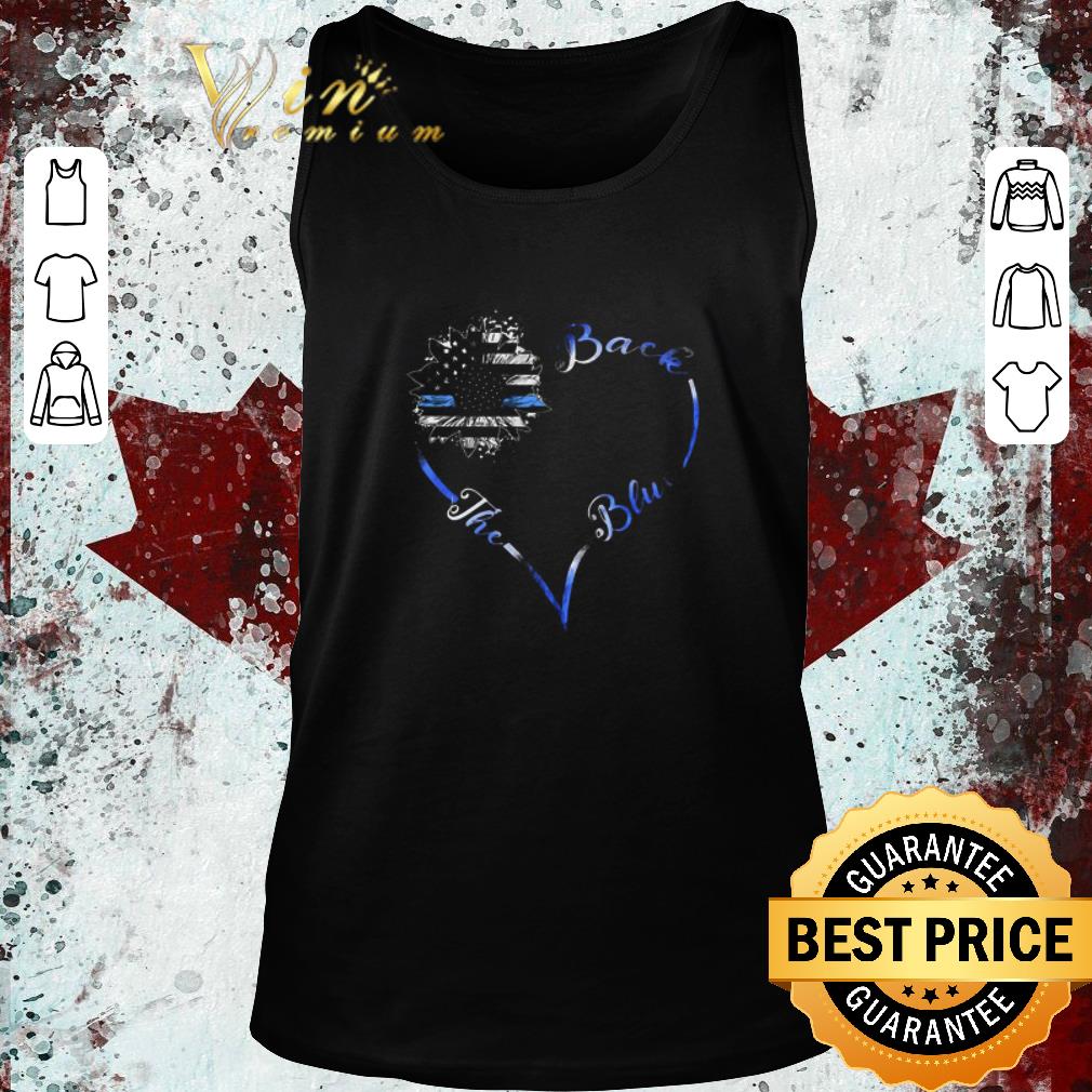 Funny Back The Blue Heart shirt