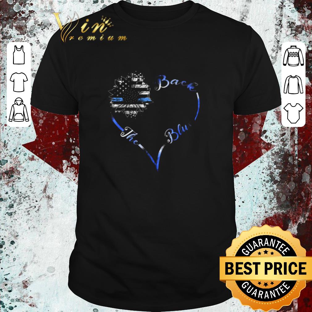 Funny Back The Blue Heart shirt