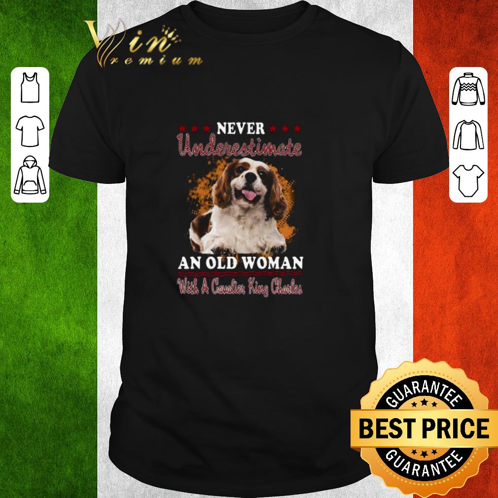 Nice Never Underestimate An Old Woman With A Cavalier King Charles shirt