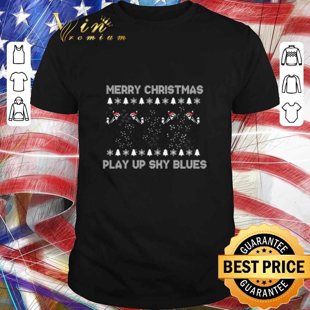 Funny Merry Christmas Play Up Sky Blues Sweater shirt