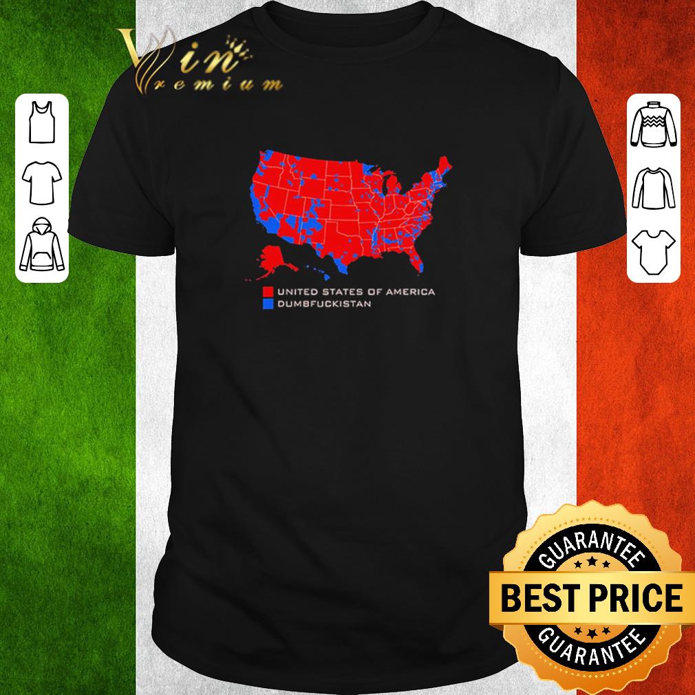 Top Red United States Of America Vs Blue Dumbfuckistan American Map shirt