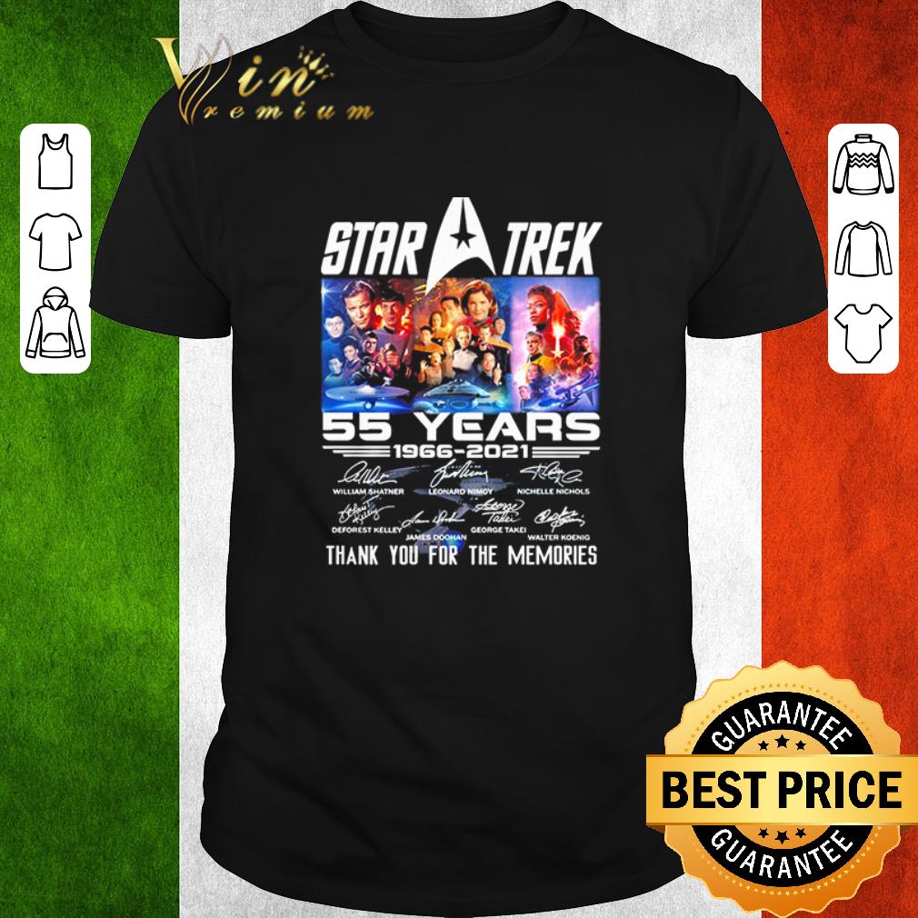 Original Star Trek 55 years 1966-2021 signature thank you for the memories shirt
