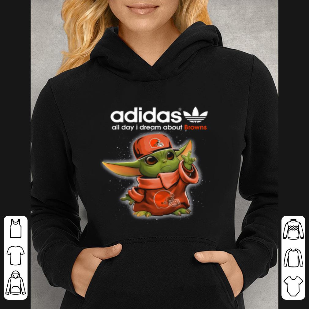 5d164924 official baby yoda adidas all day i dream about cleveland browns youth long sleeve shirt 4 - Official Baby Yoda Adidas All Day I Dream About Cleveland Browns Youth Long Sleeve shirt