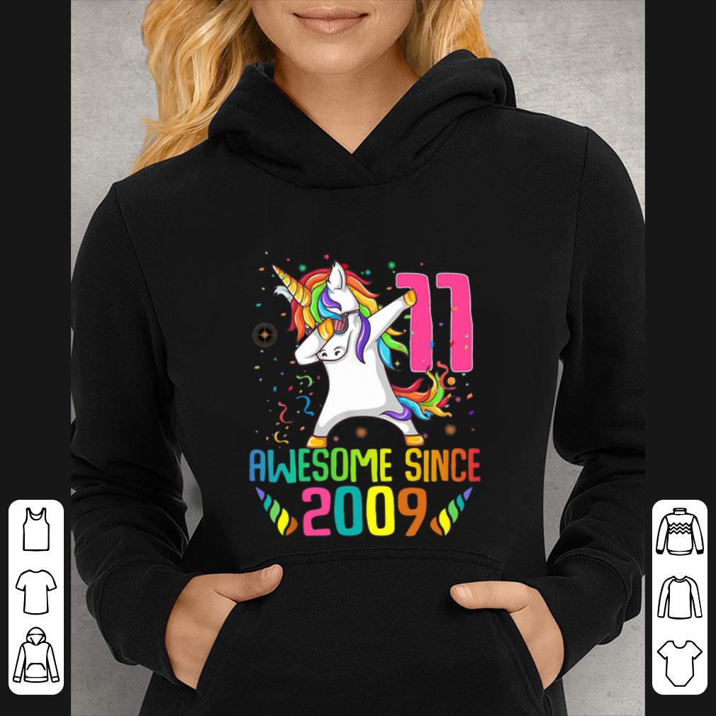 6733e15f original awesome since 2009 11 years old 11th birthday unicorn dabbing shirt 4 - Original Awesome Since 2009 11 Years Old 11th Birthday Unicorn Dabbing shirt