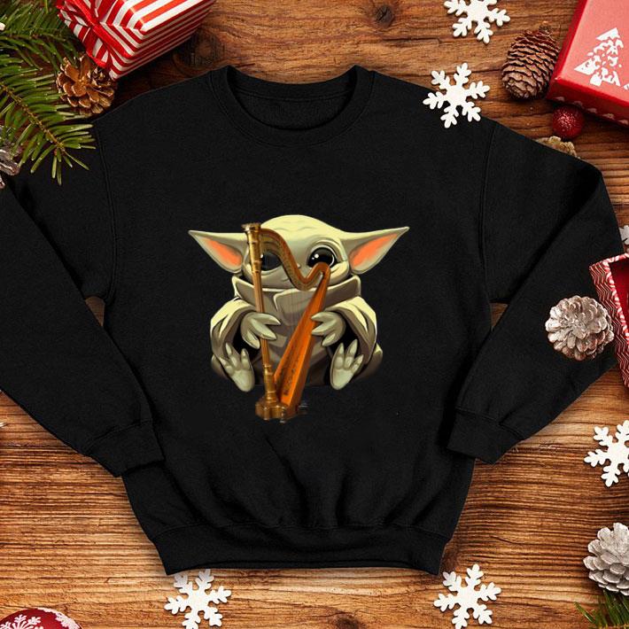 7c0a2d9e baby yoda hug harp shirt 4 - Baby Yoda Hug Harp shirt
