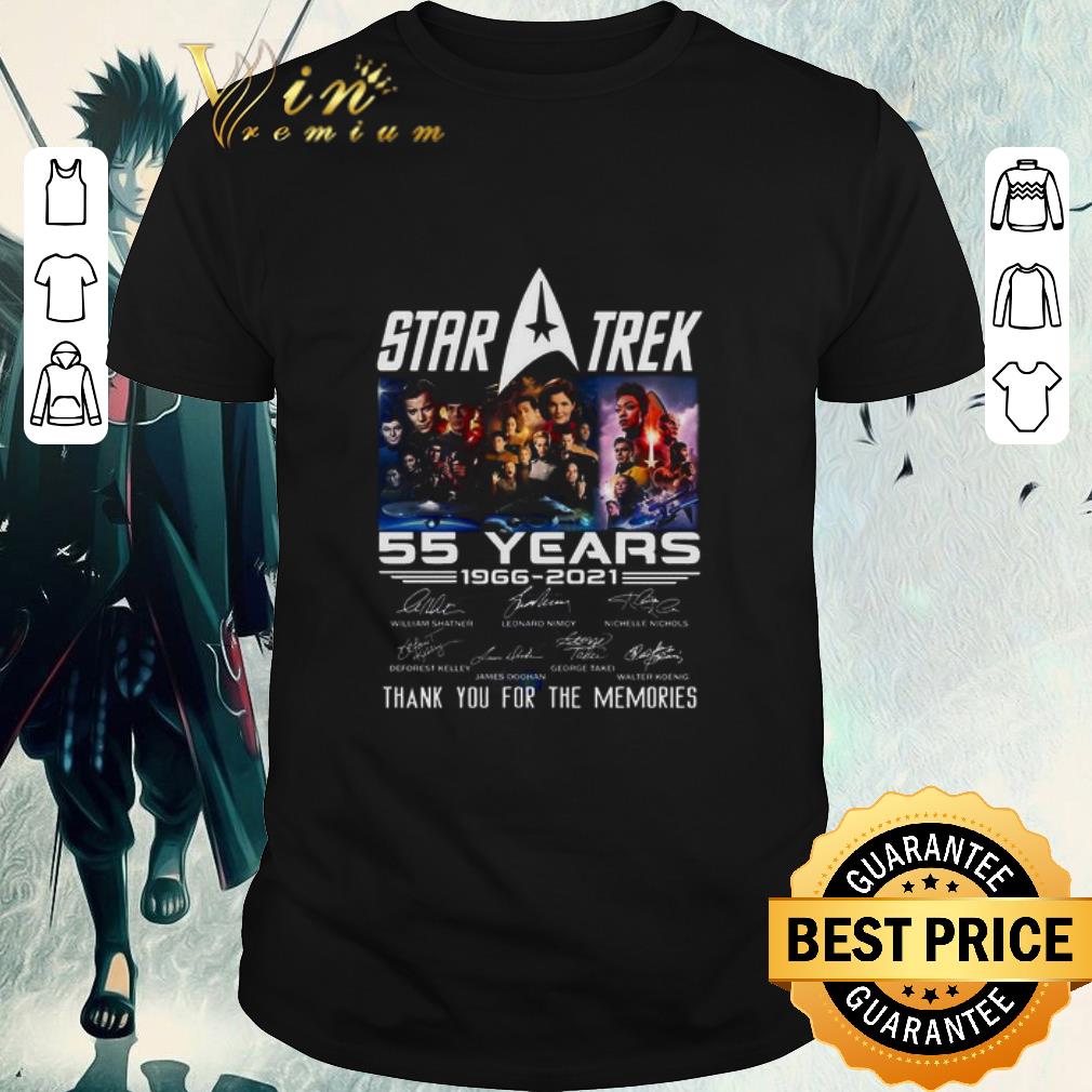 Original Star Trek 55 Years 1966-2021 Signed Thank You For The Memories shirt