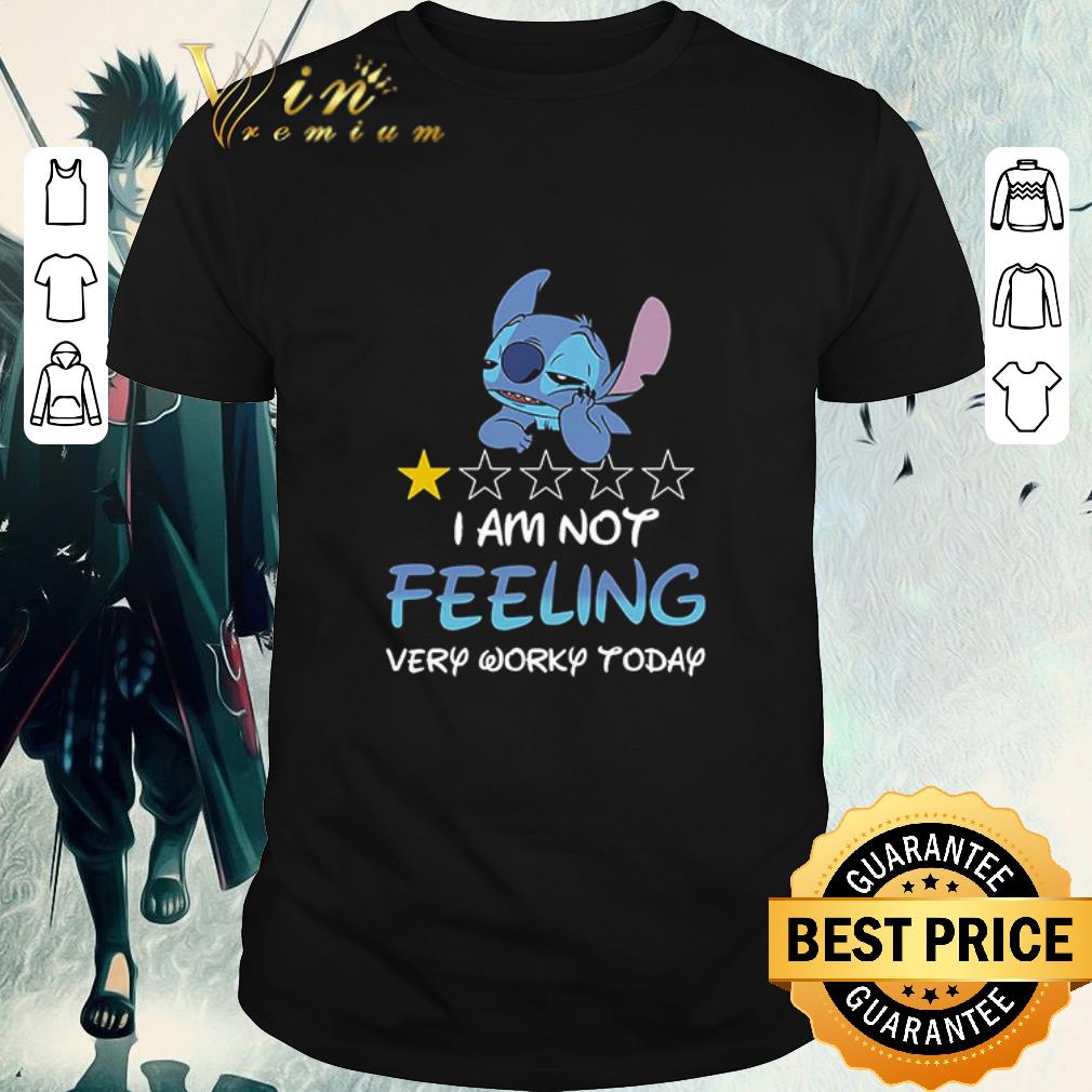 Official Stitch One Star I Am Not Feeling Very Worky Today shirt