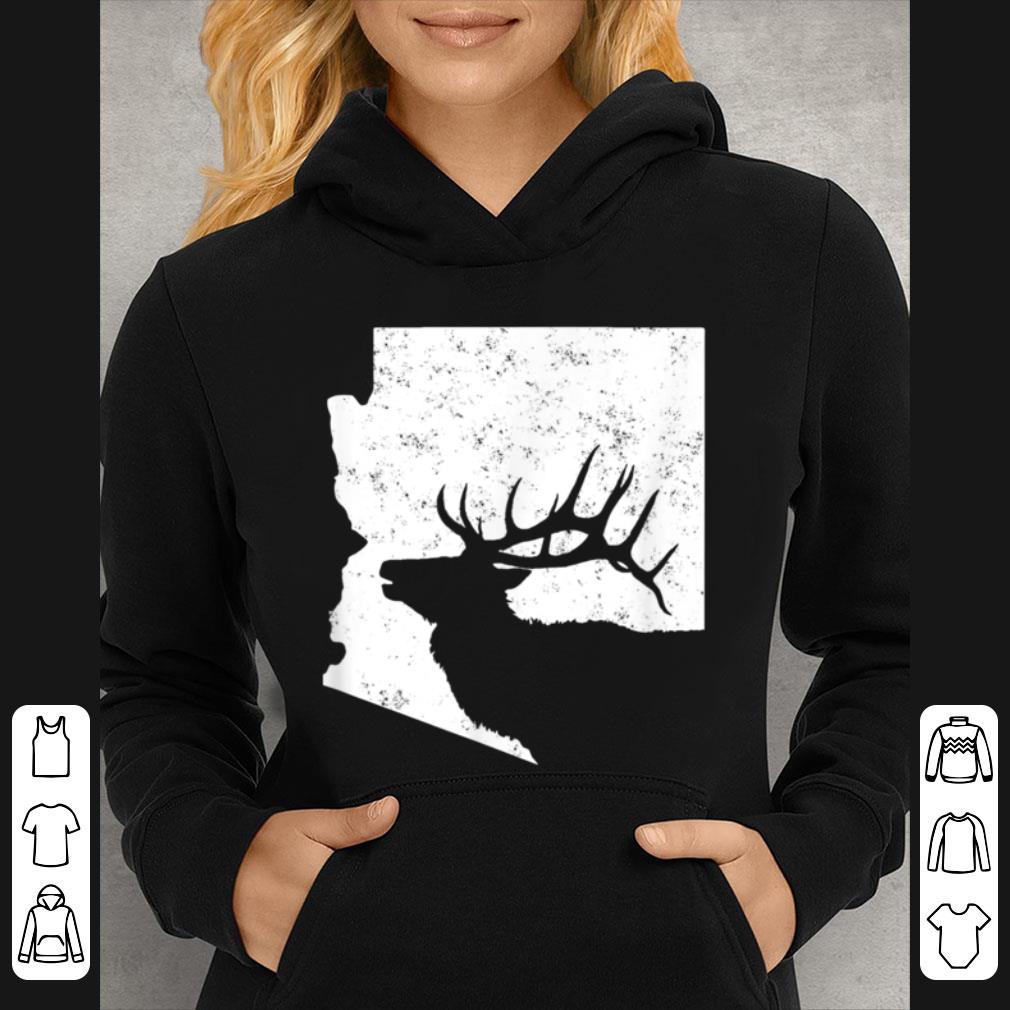 a70c56ae pretty arizona elk hunting bull elk az state shape shirt 4 - Pretty Arizona Elk Hunting - Bull Elk Az State Shape shirt