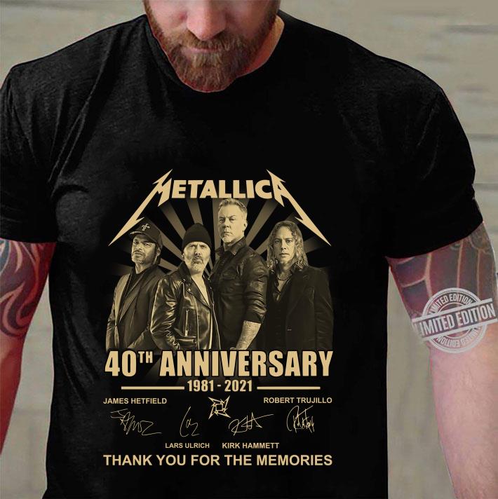 Funny Metallica 40th anniversary 1981-2021 thanks you for the memories shirt Funny Metallica 40th anniversary 1981-2021 thanks you for the memories shirt