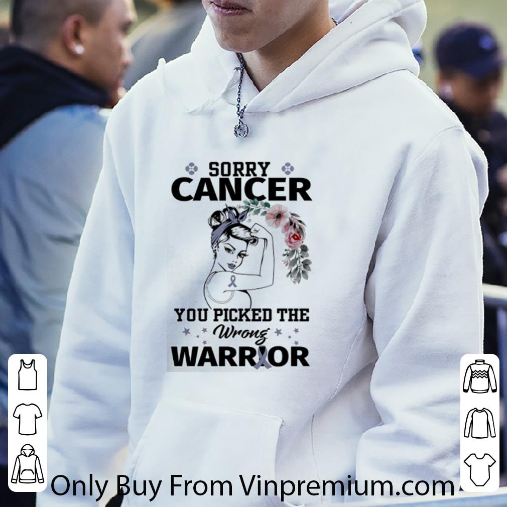8ec7be11 great sorry cancer you picked the wrong warrior breast cancer shirt 4 - Great Sorry Cancer You Picked The Wrong Warrior Breast Cancer shirt
