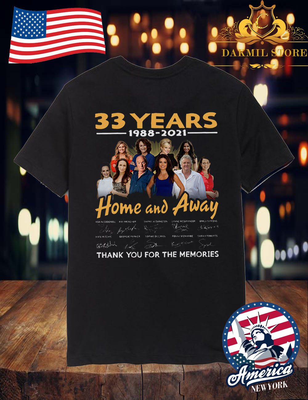 Home And Away Thank You 33 Years 1988-2021 For The Memories T Shirt