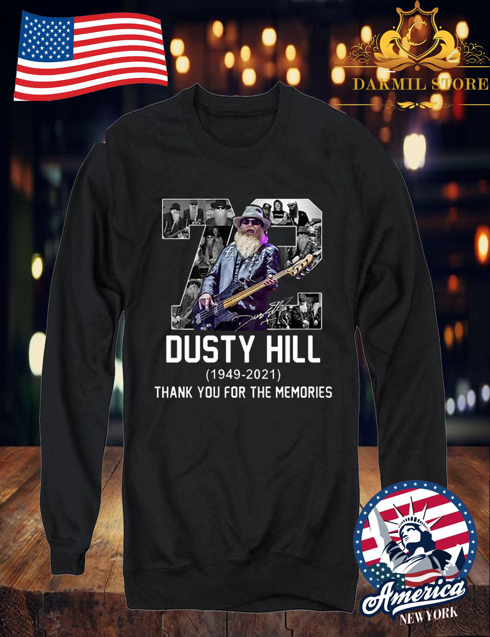 RIP Dusty Hill 1949-2021 American Musician Thank You For The Memories T-Shirt RIP Dusty Hill 1949 2021 American Musician Thank You For The Memories T Shirt 2 - RIP Dusty Hill 1949-2021 American Musician Thank You For The Memories T-Shirt