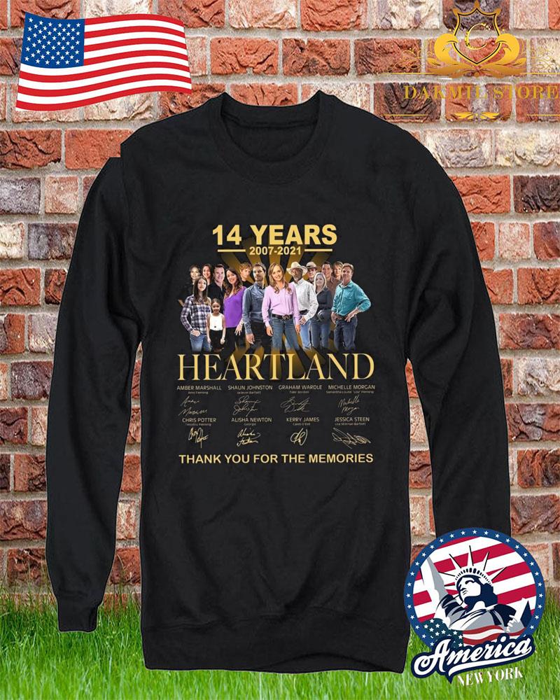 14 Years 2007-2021 Heartland Thank you For The Memories shirt 14 Years 2007 2021 Heartland Thank you For The Memories shirt 1 - 14 Years 2007-2021 Heartland Thank you For The Memories shirt