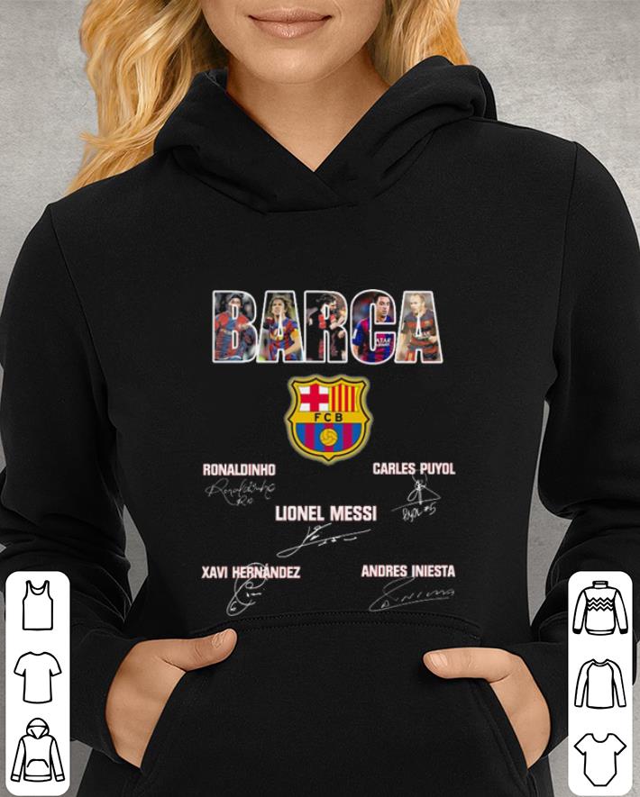 Barcelona Barca all signatures Ronaldinho Lionel Messi Carles Puyol shirt 4 - Barcelona Barca all signatures Ronaldinho Lionel Messi Carles Puyol shirt