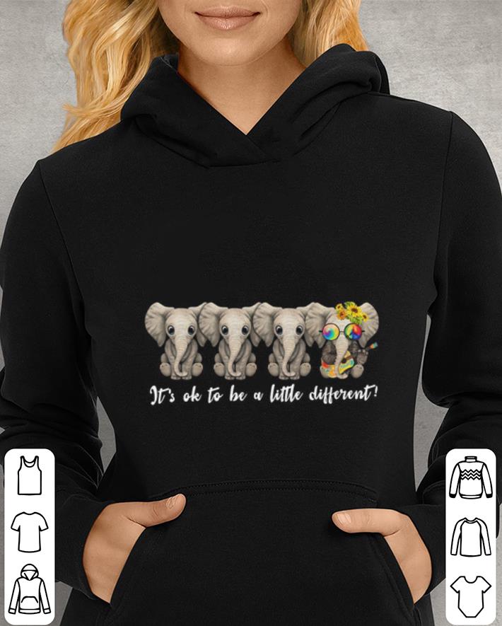 Sunflower peace sign Elephants It's ok to be a little different shirt Sunflower peace sign Elephants It s ok to be a little different shirt 4 - Sunflower peace sign Elephants It's ok to be a little different shirt