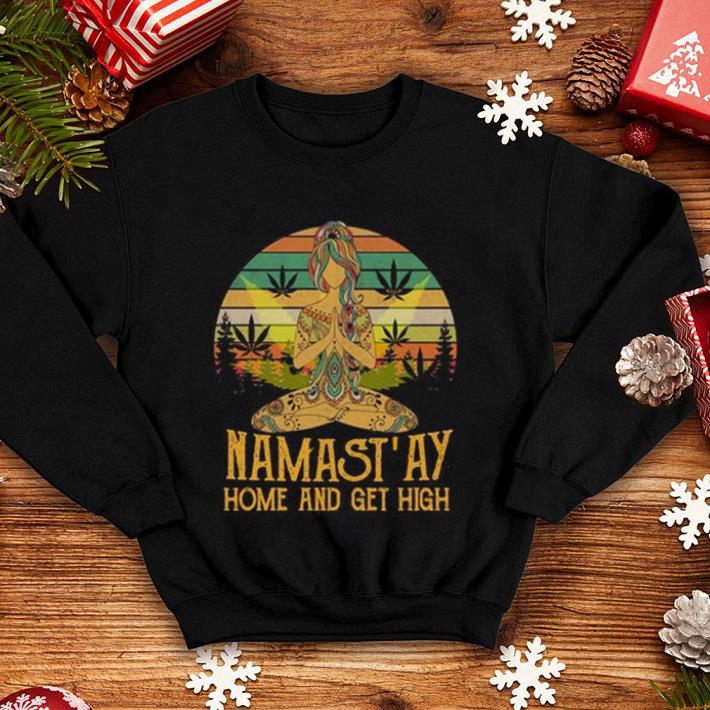 Sunset Yoga Namast ay Stay Home And Get High shirt 4 - Sunset Yoga Namast'ay Stay Home And Get High shirt