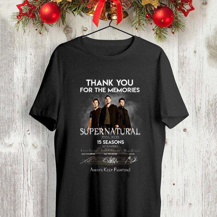 Thank you for the memories supernatural 15 seasons all signature shirt Thank you for the memories supernatural 15 seasons all signature shirt 4 - Thank you for the memories supernatural 15 seasons all signature shirt
