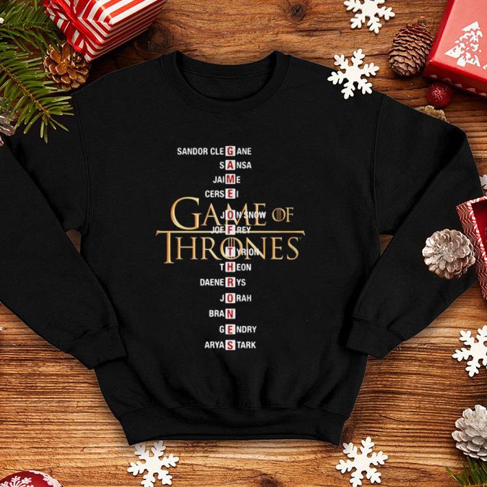 Game of Thrones list name characters shirt 4 - Game of Thrones list name characters shirt