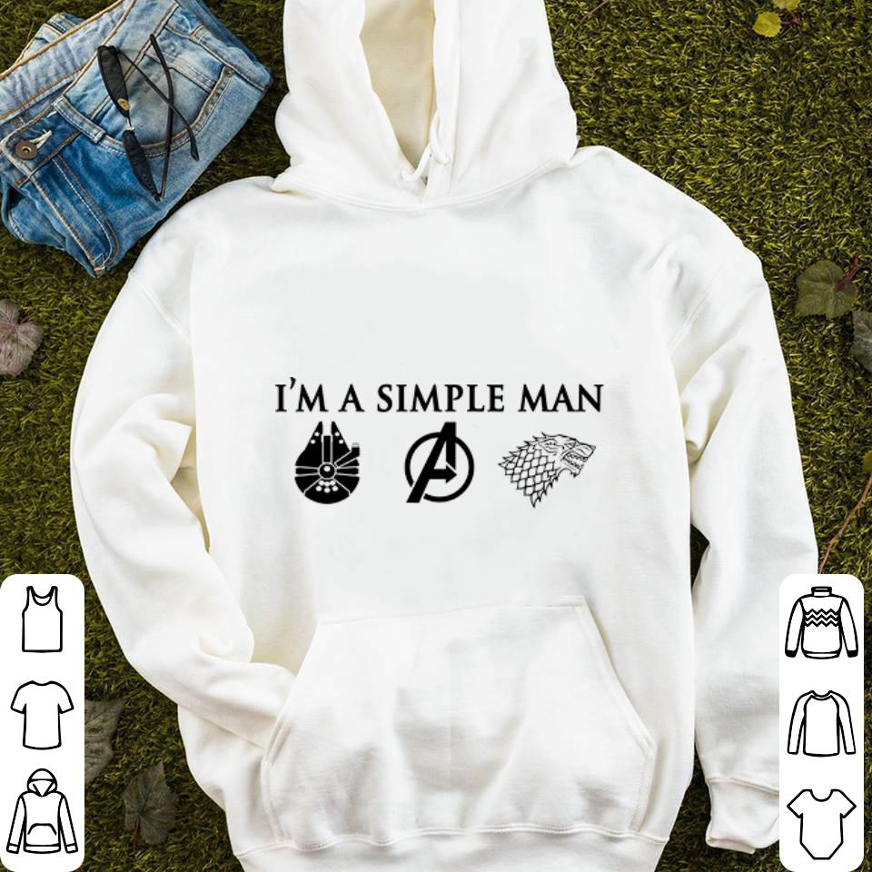 I m a simple man Falcon Star Avengers House Stark Game Of Thrones shirt 4 - I'm a simple man Falcon Star Avengers House Stark Game Of Thrones shirt