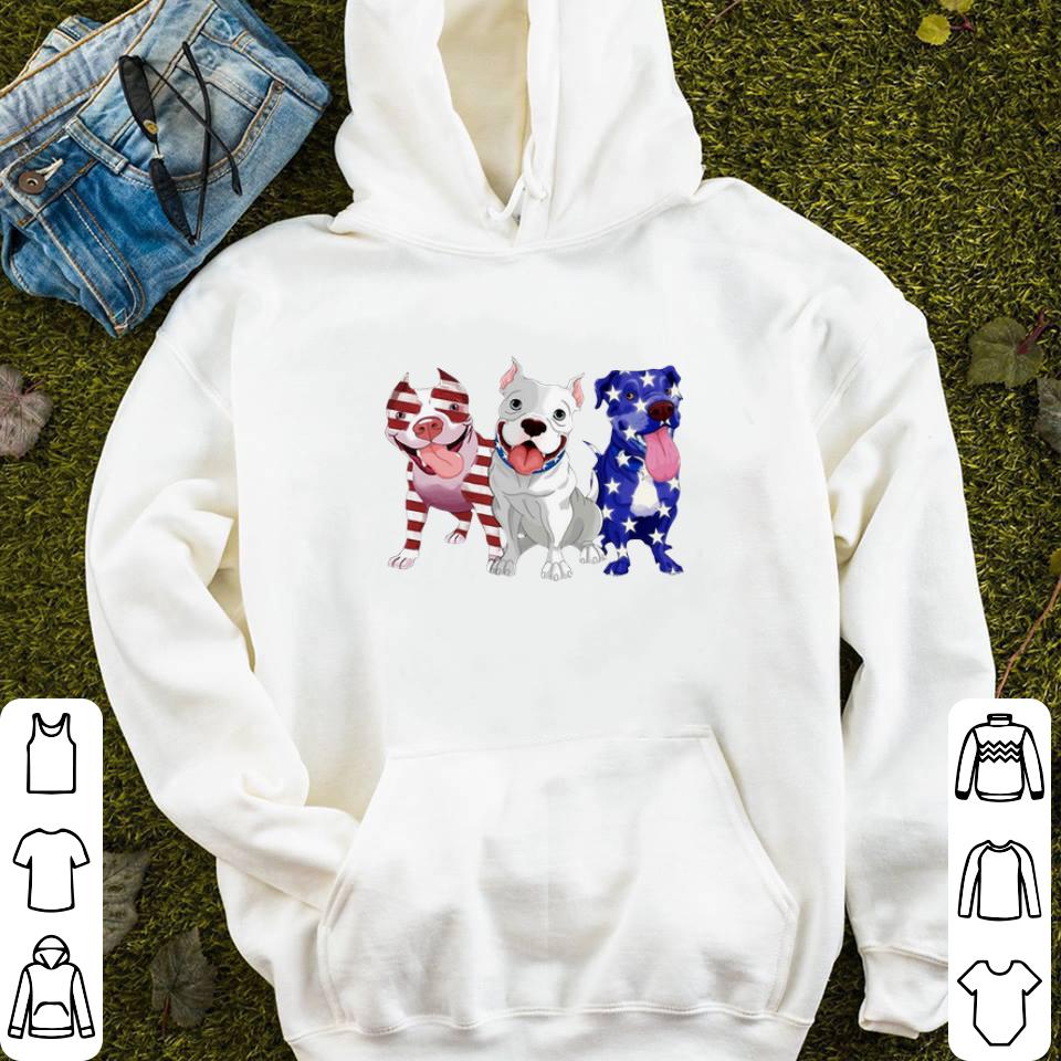 Red white and blue Pitbull American flag shirt 4 - Red white and blue Pitbull American flag shirt