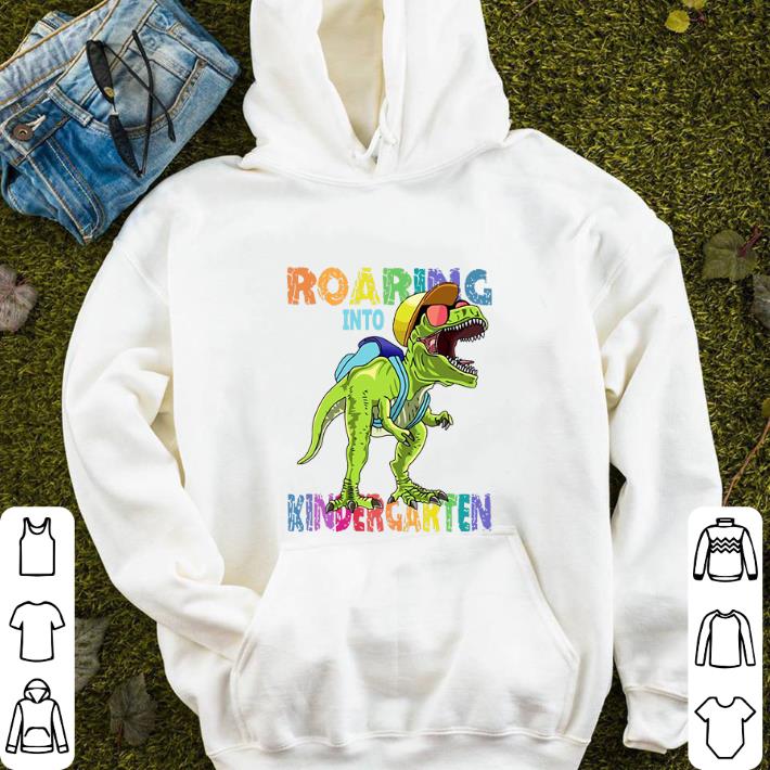 Dinosaurus T Rex Roaring Into Kindergarten shirt 4 - Dinosaurus T-Rex Roaring Into Kindergarten shirt